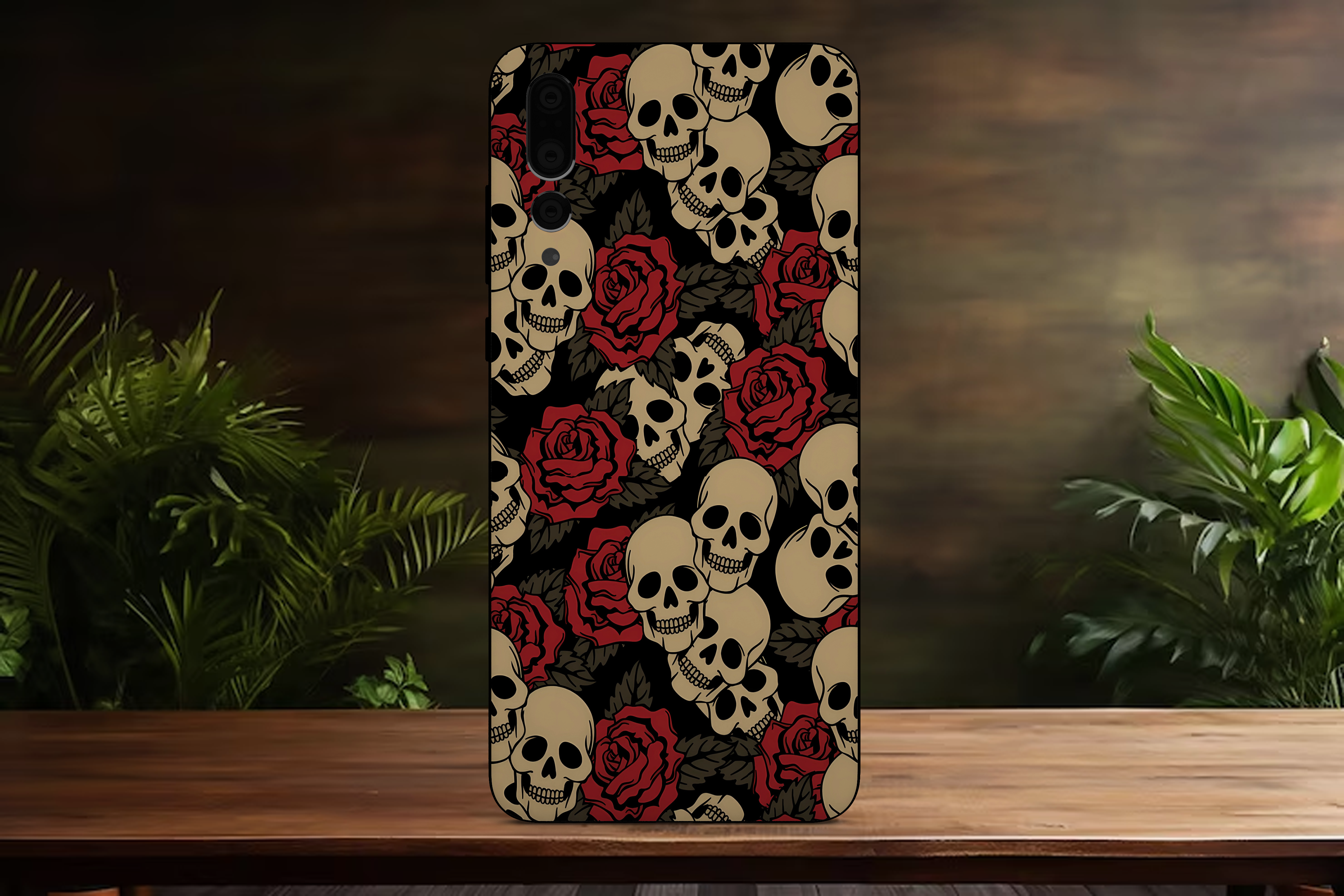 Skull & Rose - Mobile Skin (3D Textured) FC1430