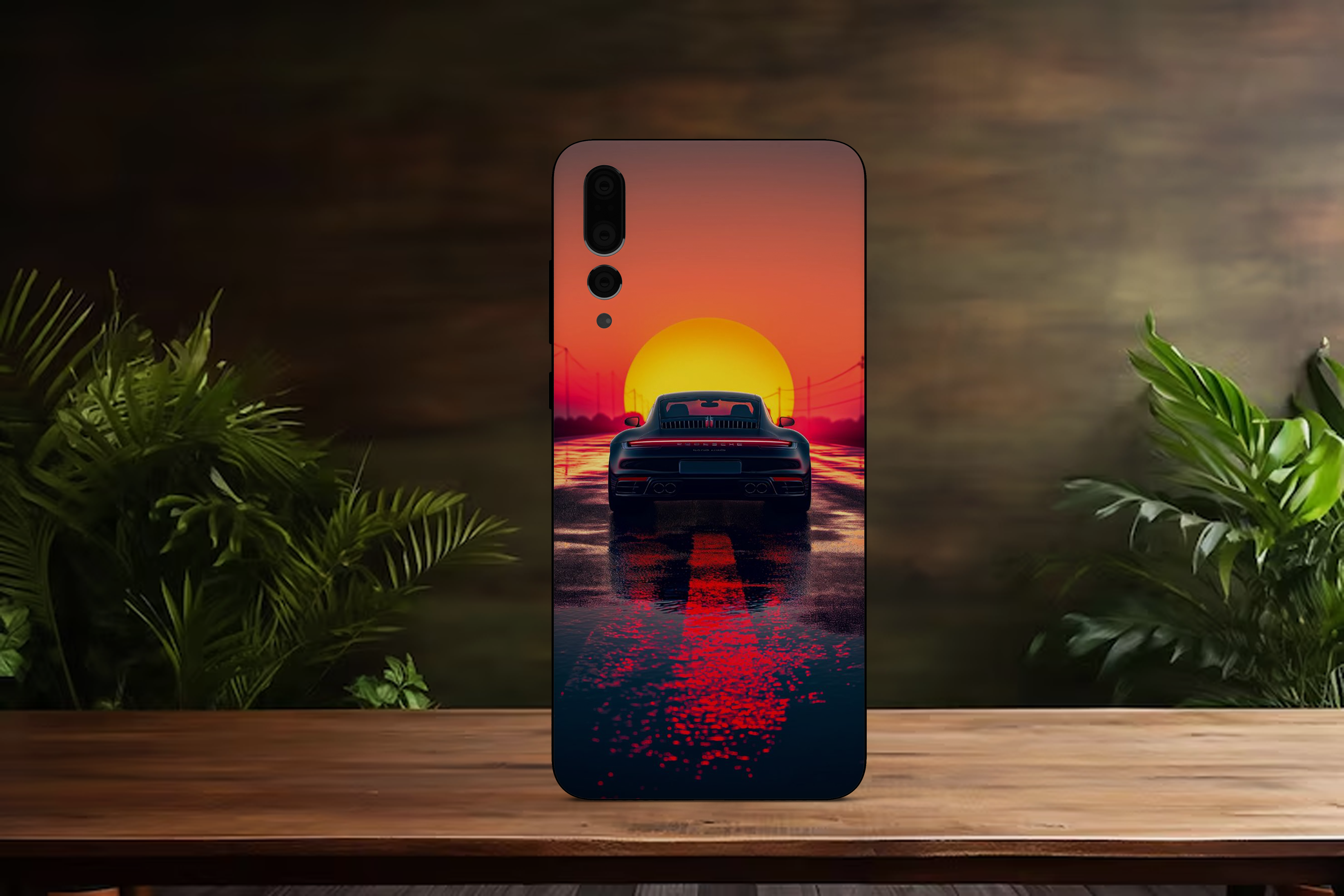 sunset car skin - Mobile Skin (3D Textured) FC1006