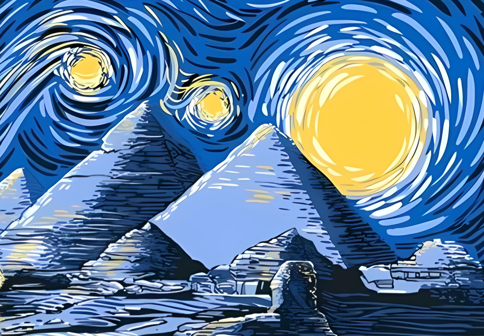 Van Gogh pyramid - LAPTOP SKIN