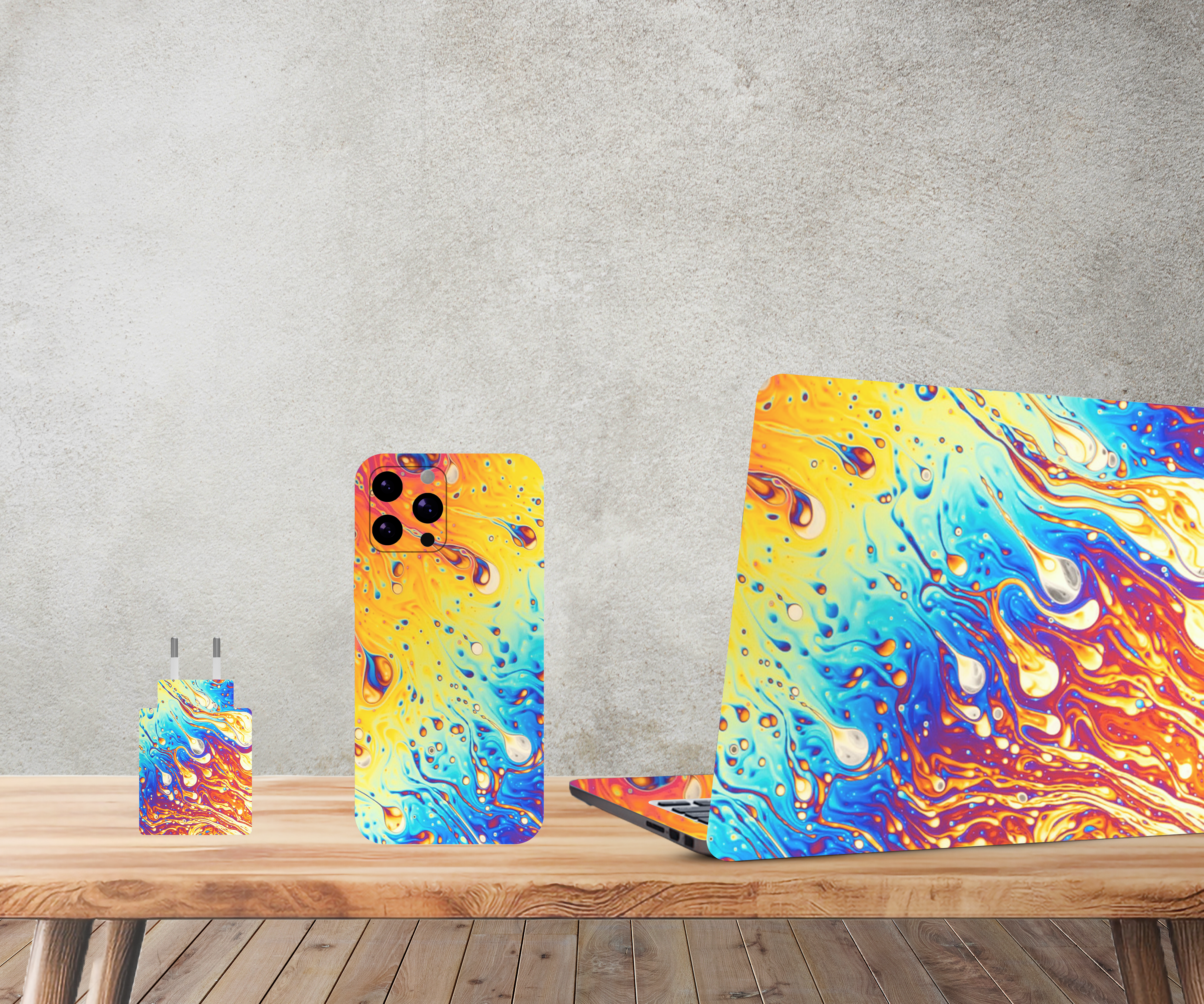 Lava artwork - Laptop and Mobile Combo