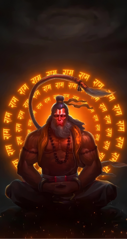 Hanuman ji meditation  - Mobile Skin (Textured) FC1111