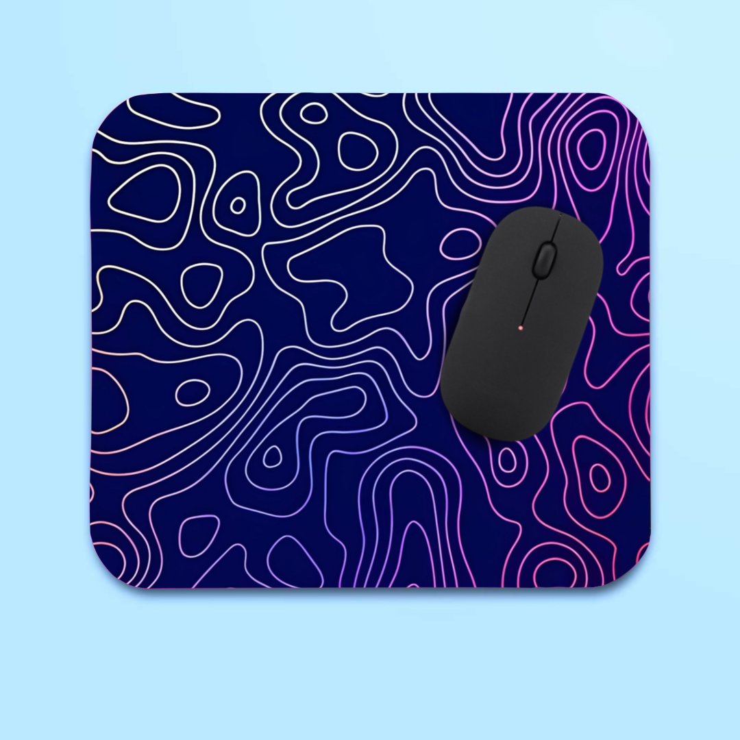 White pattern on purples - Mouse Pad