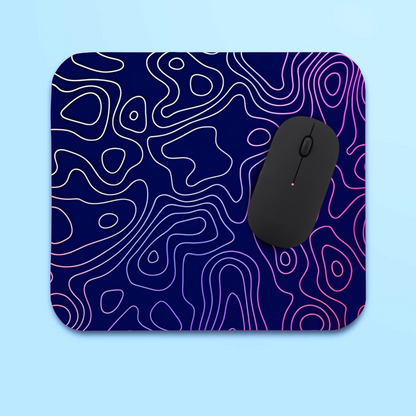 White pattern on purples - Mouse Pad