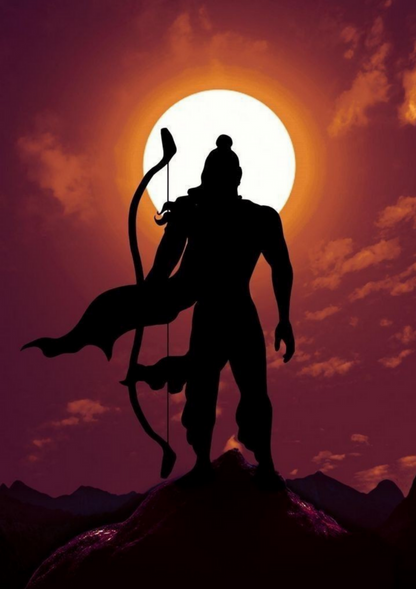 Shree ram sun set - poster