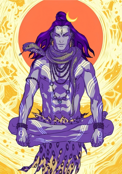 Mahadev meditation sun  - poster