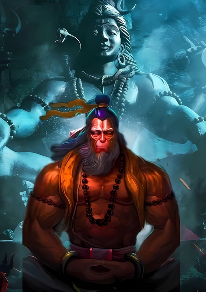 Hanuman ji and Mahadev - poster