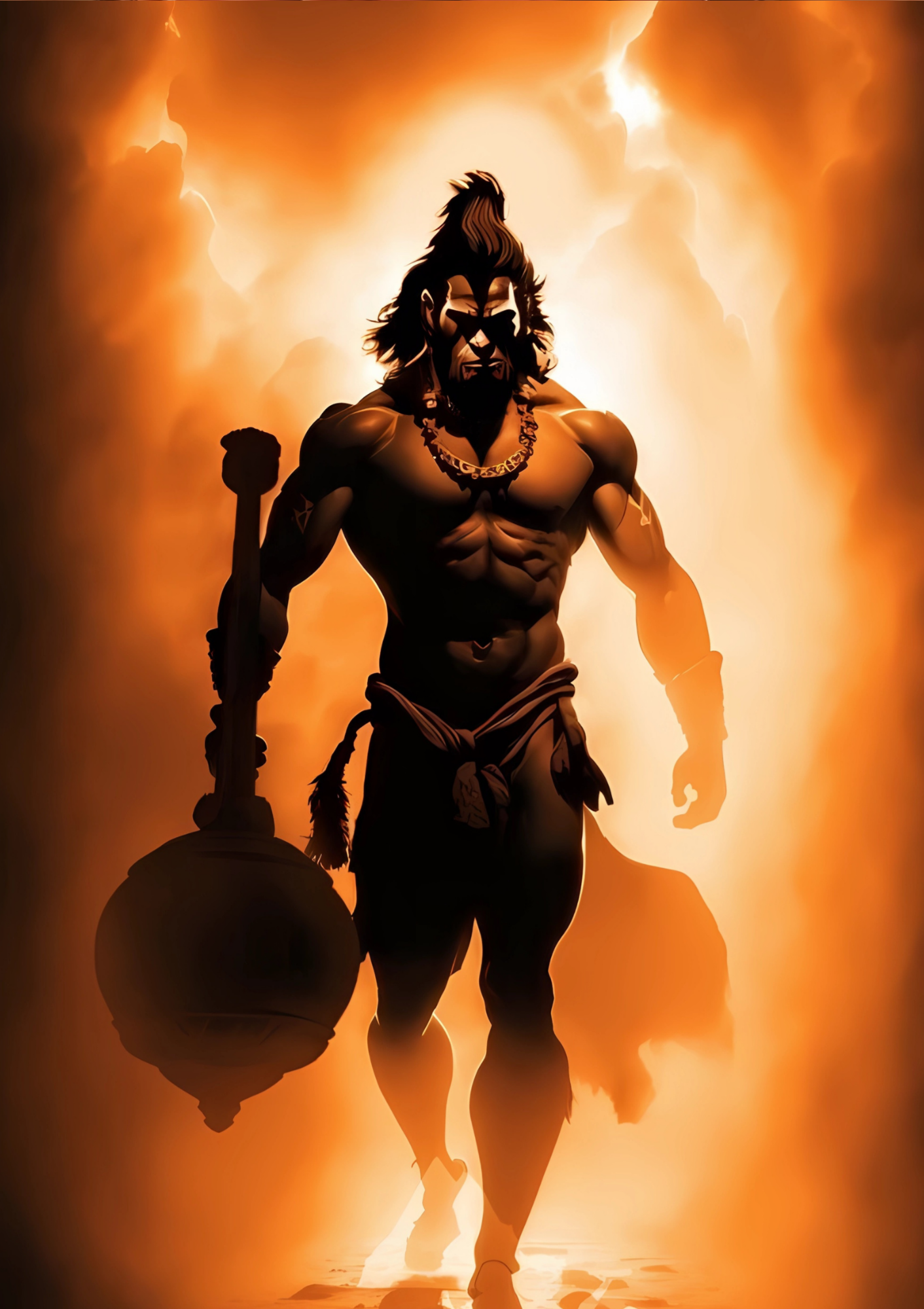 Hanuman ji orange    - poster