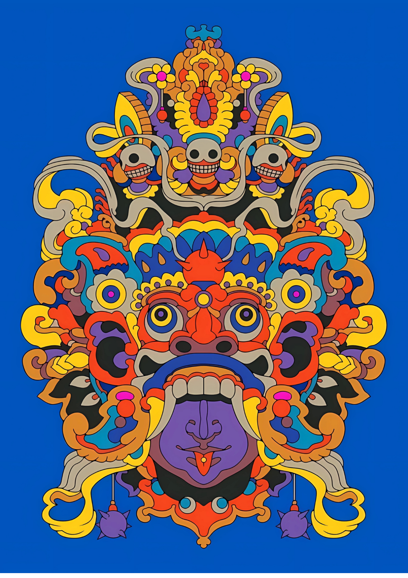 Doodle mask  - poster