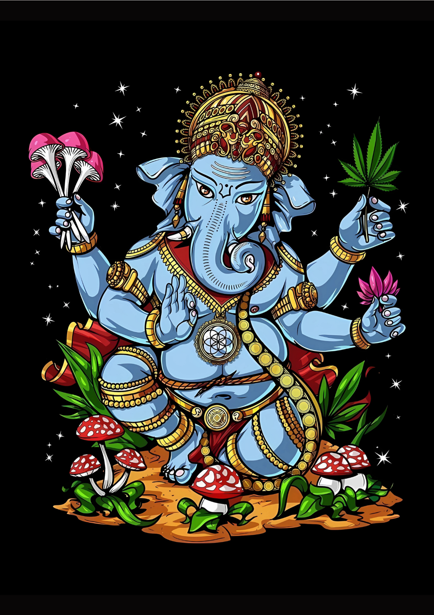 Ganesha blue     - poster