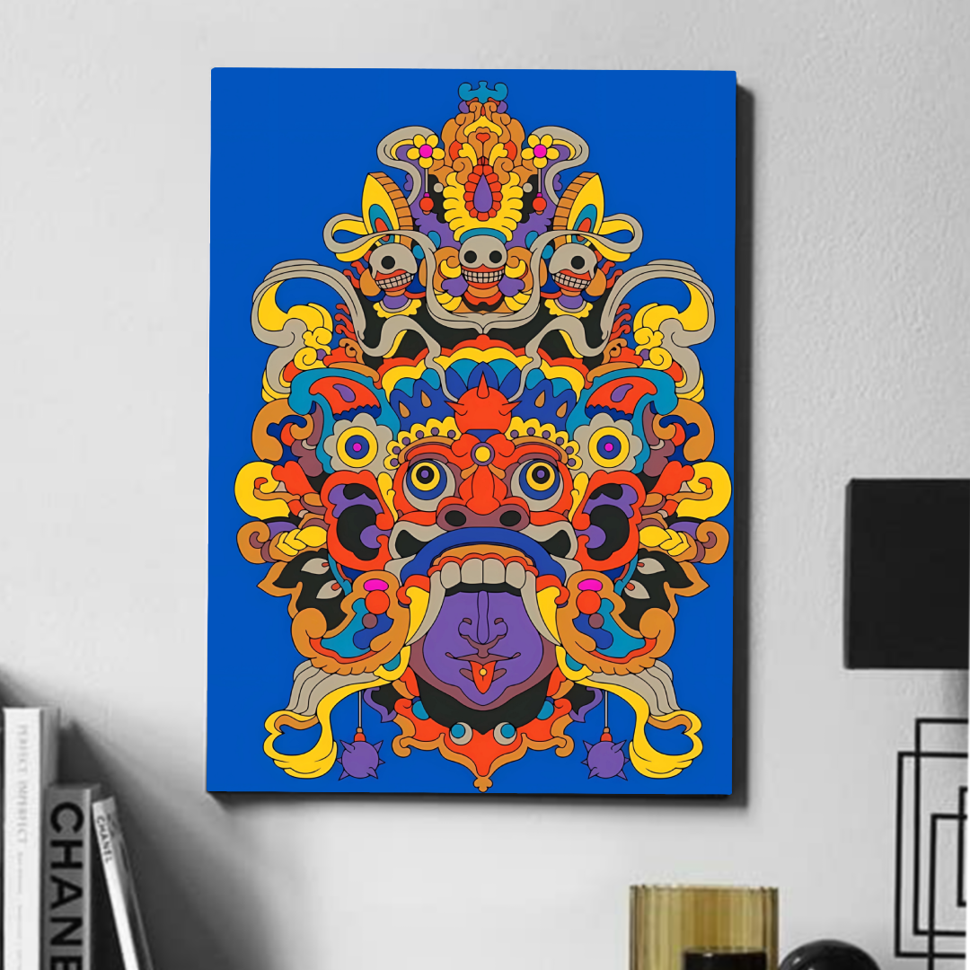 Doodle mask  - poster