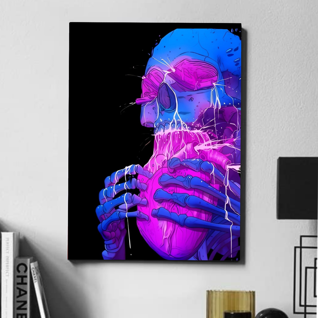 Skull eating brain  - poster