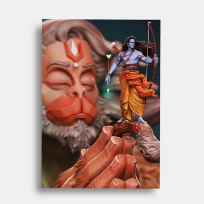 Hanuman ji and Shree ram - poster