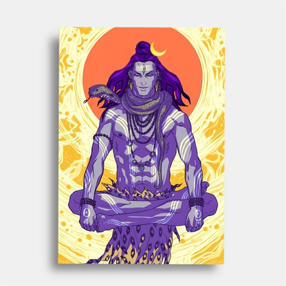 Mahadev meditation sun  - poster