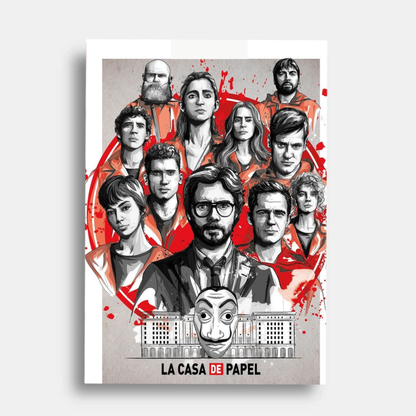 Money heist grey poster - poster