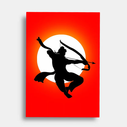 Shree ram orange sun - poster