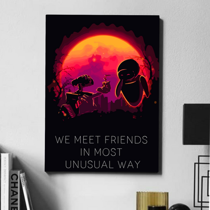 We meet friends - poster