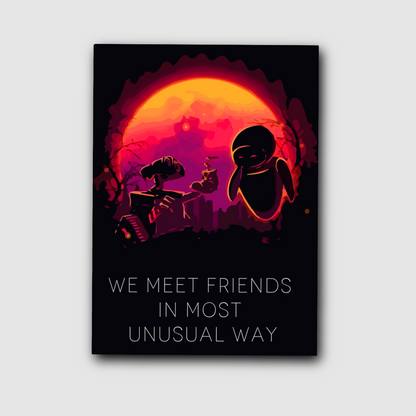 We meet friends - poster