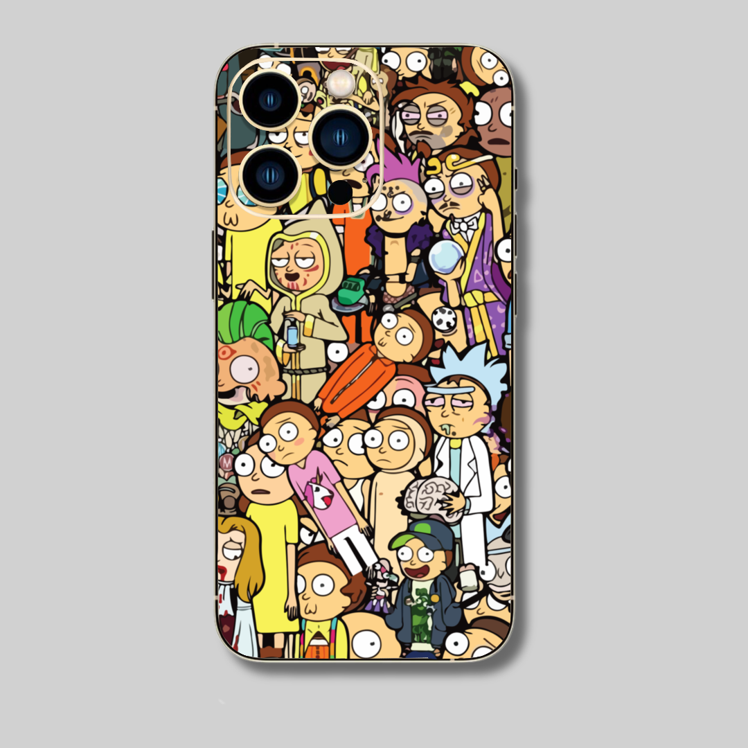 Rick and Morty Doodle - Mobile Skin (3D Textured) FC1302