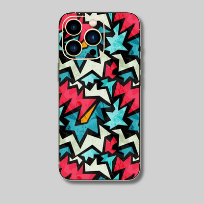 Blue pink pattern - Mobile Skin (3D Textured) FC1157