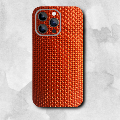 Orange Leather pattern  - Mobile Skin (3D Textured) FC1278