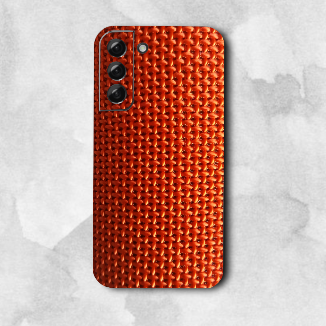 Orange Leather pattern  - Mobile Skin (3D Textured) FC1278