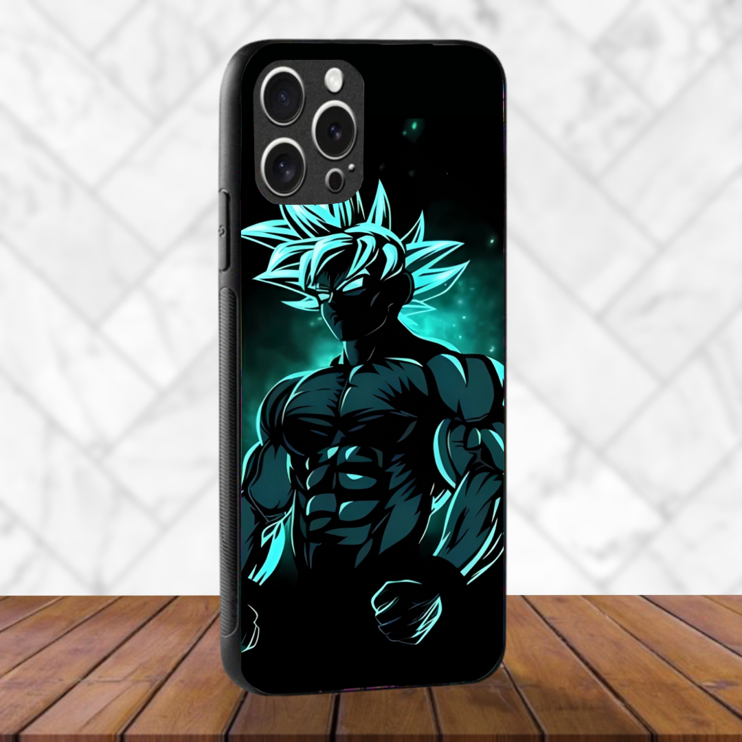 Blue goku - Glass Case Phone Cover