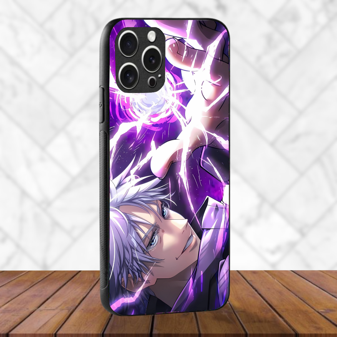 Gojo hollow purple  - Glass Case Phone Cover