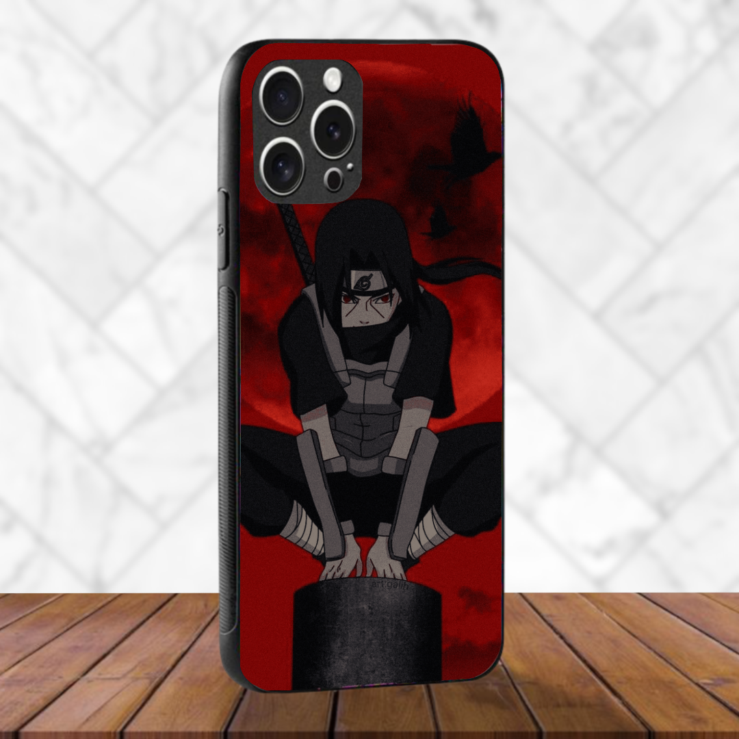 Itachi red - Glass Case Phone Cover