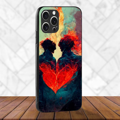 Burning love   - Glass Case Phone Cover