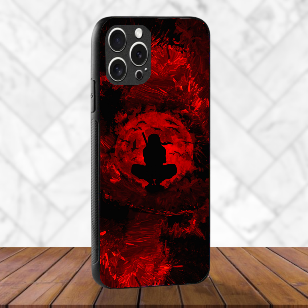 Itachi oil painting  - Glass Case Phone Cover