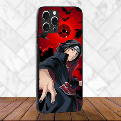 Itachi moon - Glass Case Phone Cover