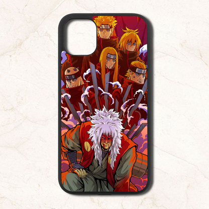 Jiraiya vs pain - Glass Case Phone Cover