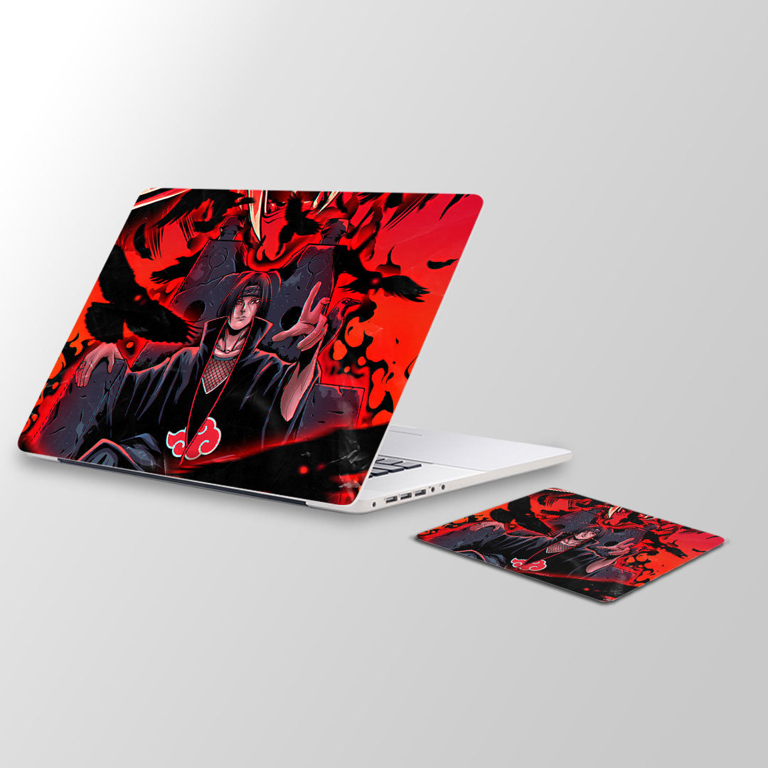 Itachi kingdom Laptop Skin and Mouse Pad Combo