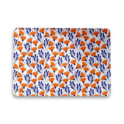 Orange flower pattern - LAPTOP SKIN