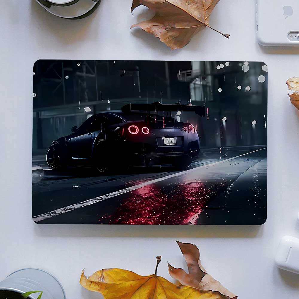 Mid Night Rain Car   - LAPTOP SKIN