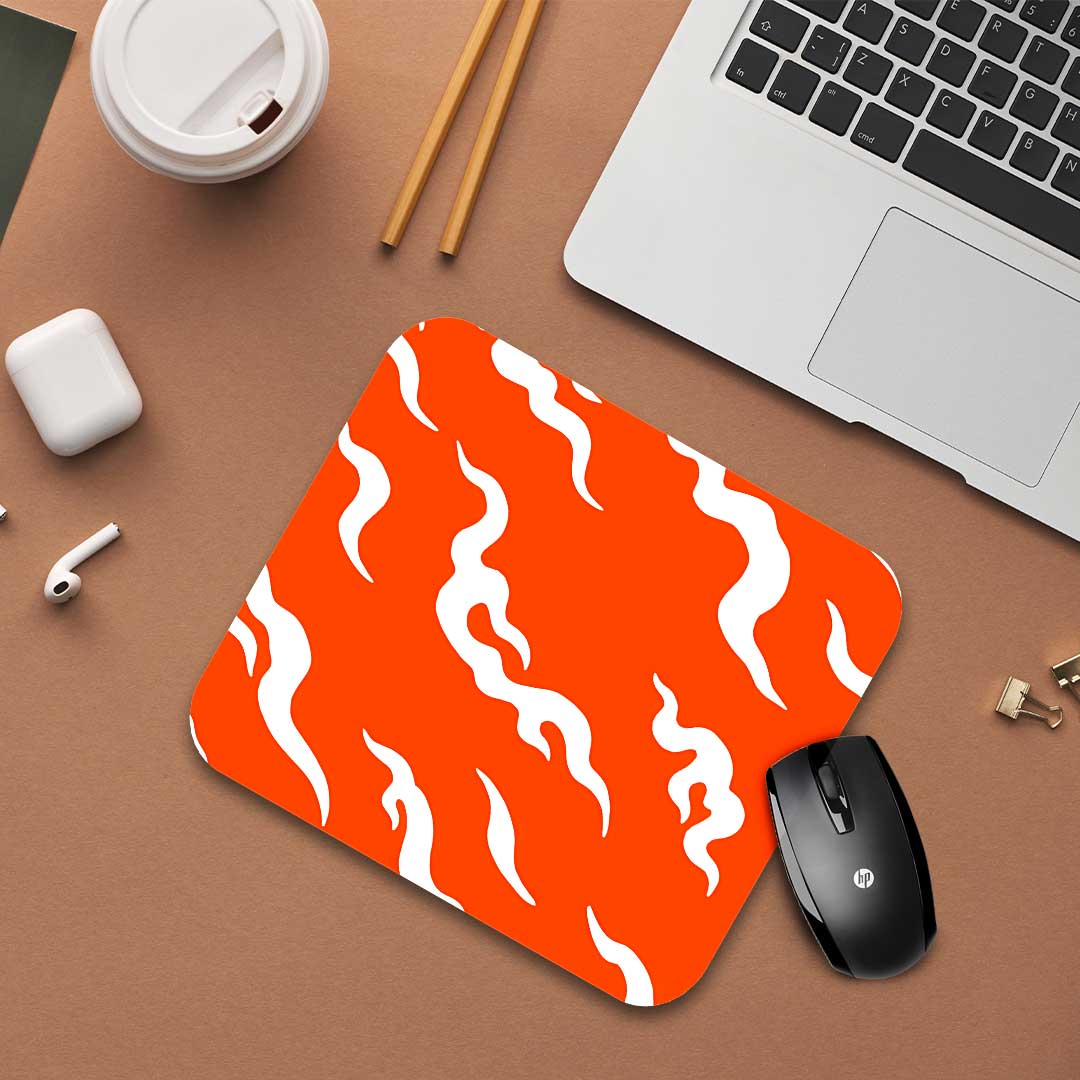 Orange clouds - Mouse Pad