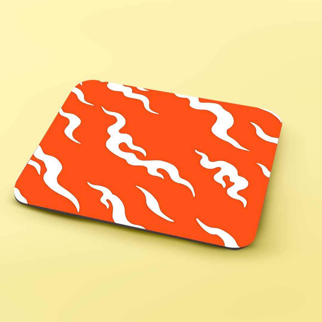 Orange clouds - Mouse Pad