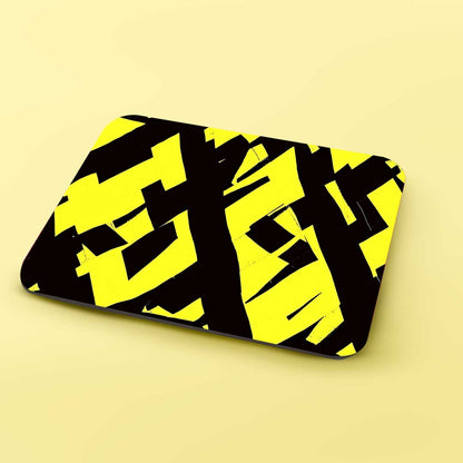 Yellow line graffiti - Mouse Pad