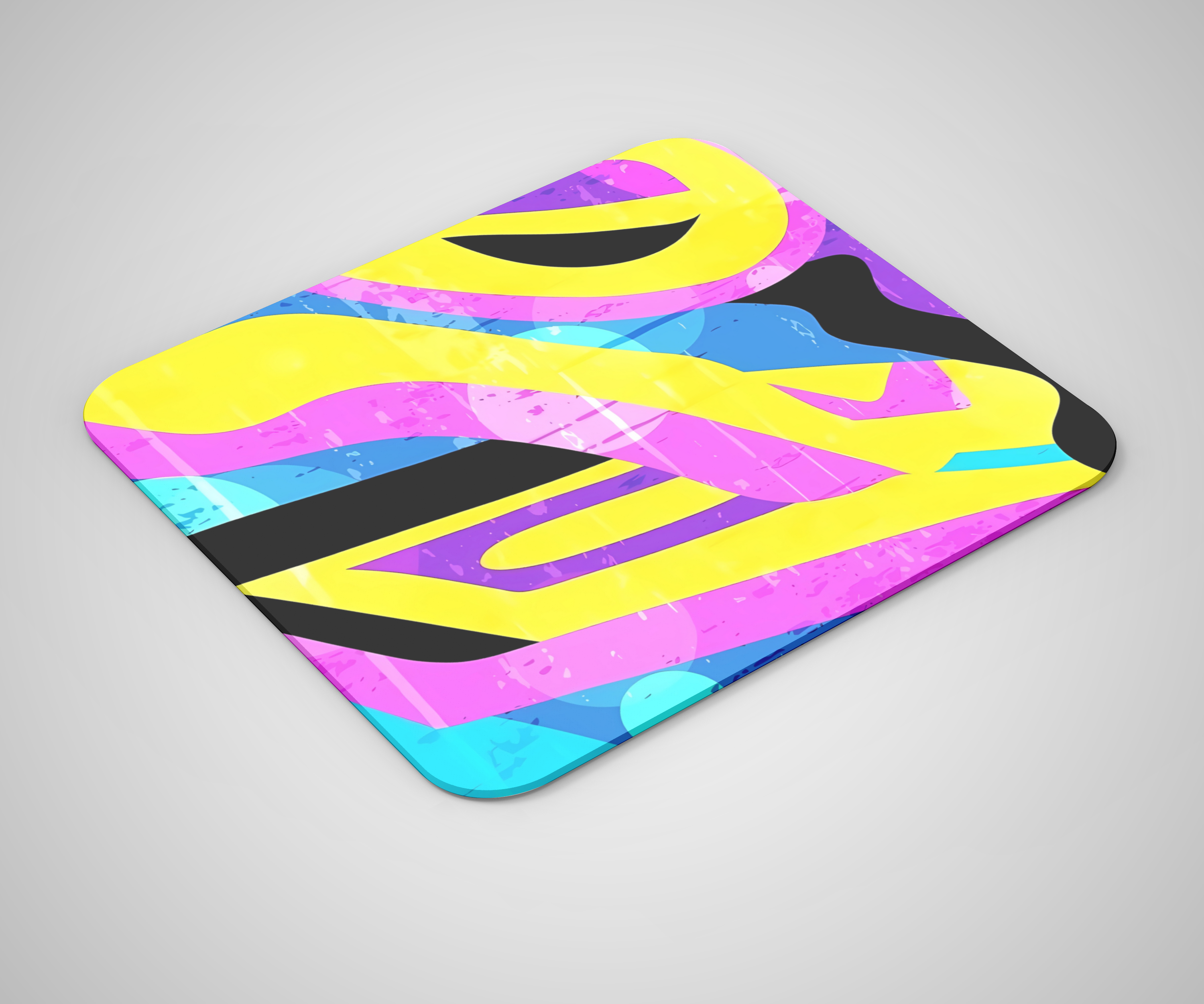 Yellow Pink Graffiti - Mouse Pad