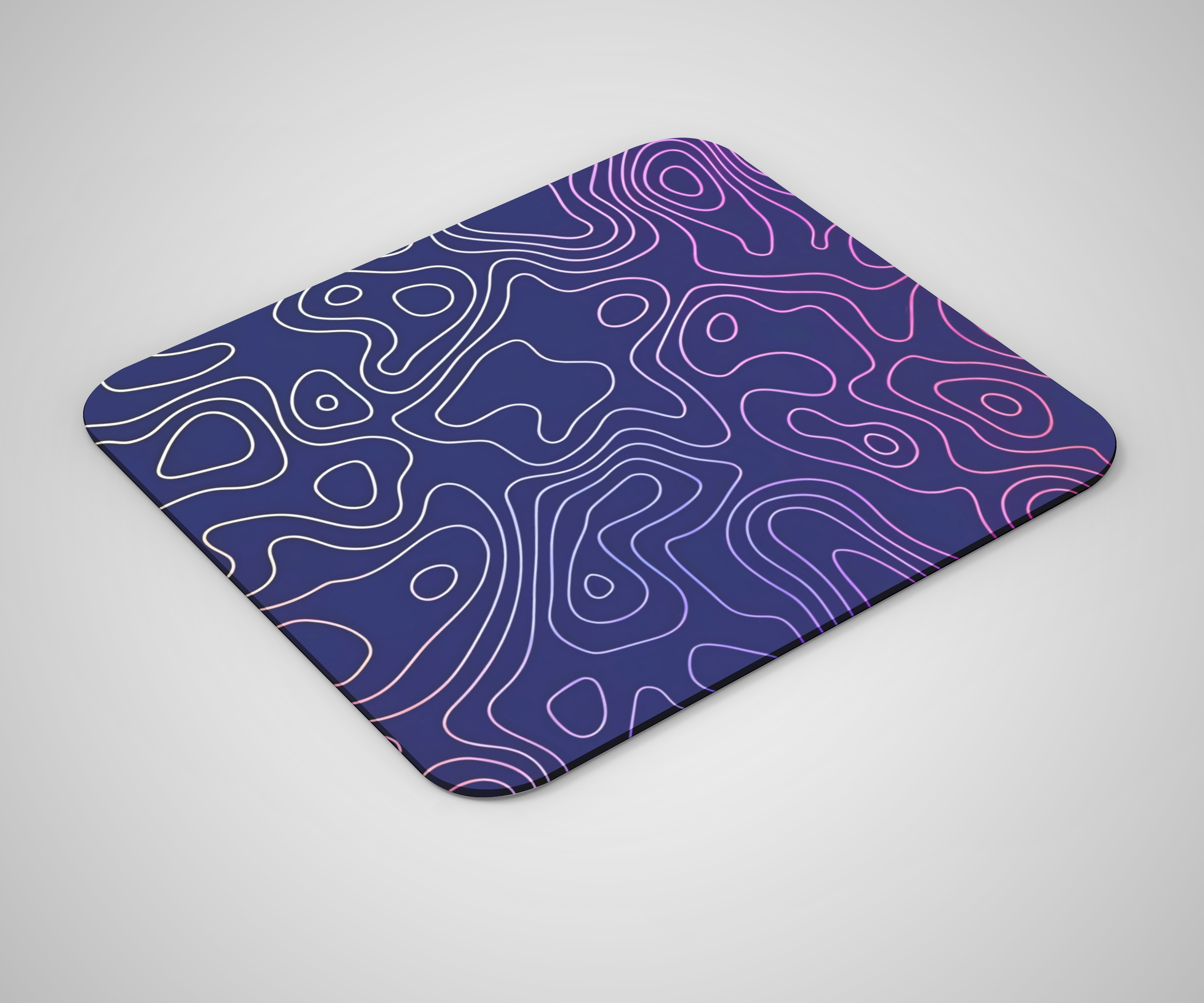 White pattern on purples - Mouse Pad