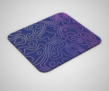 White pattern on purples - Mouse Pad