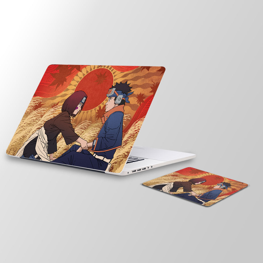 Obito and rin Laptop Skin and Mouse Pad Combo