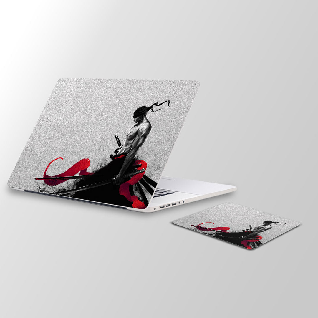 Roronoa zoro Laptop Skin and Mouse Pad Combo