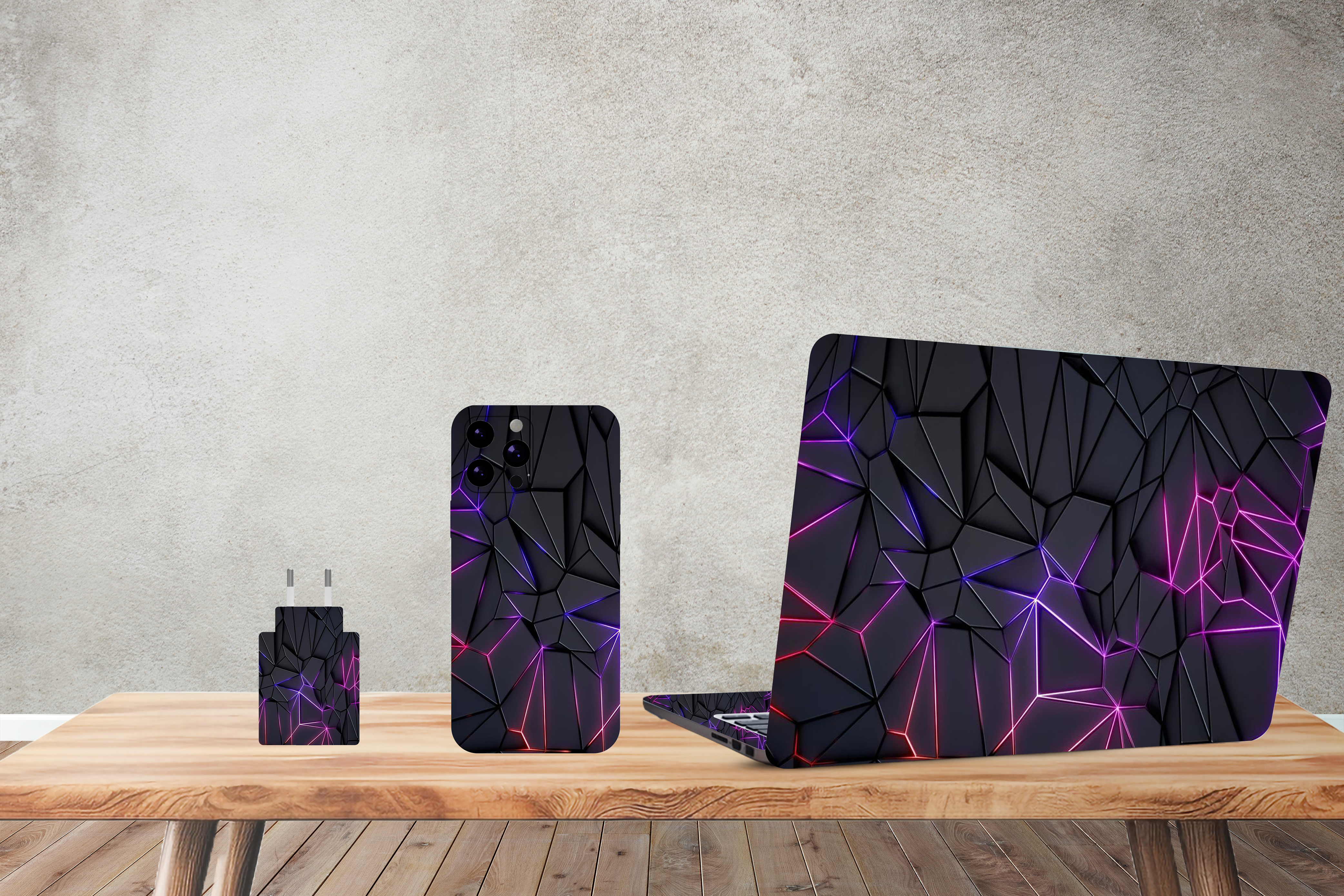 Neon pattern - Laptop and Mobile Combo