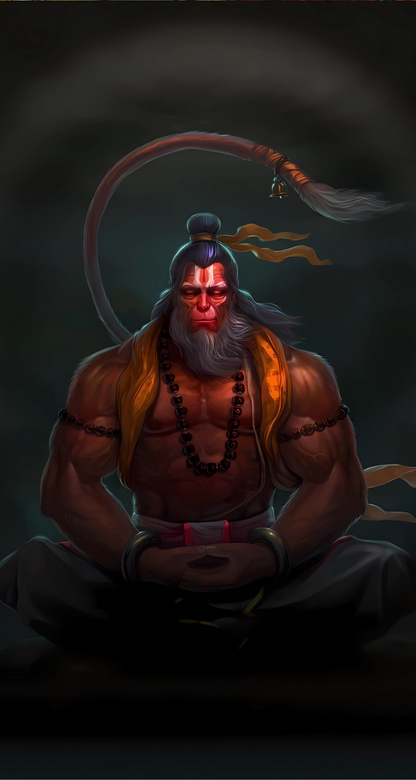 Hanuman Meditation - Mobile Skin (3D Textured) FC1163