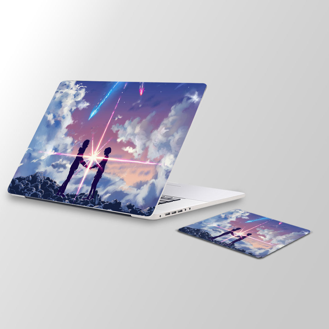 Your name Laptop Skin and Mouse Pad Combo