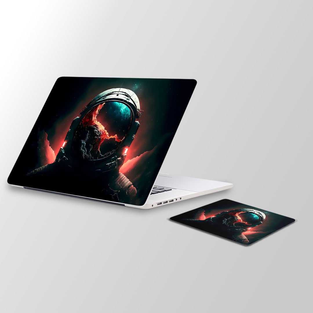 Astronaut portrait -  Laptop Skin and Mouse Pad Combo