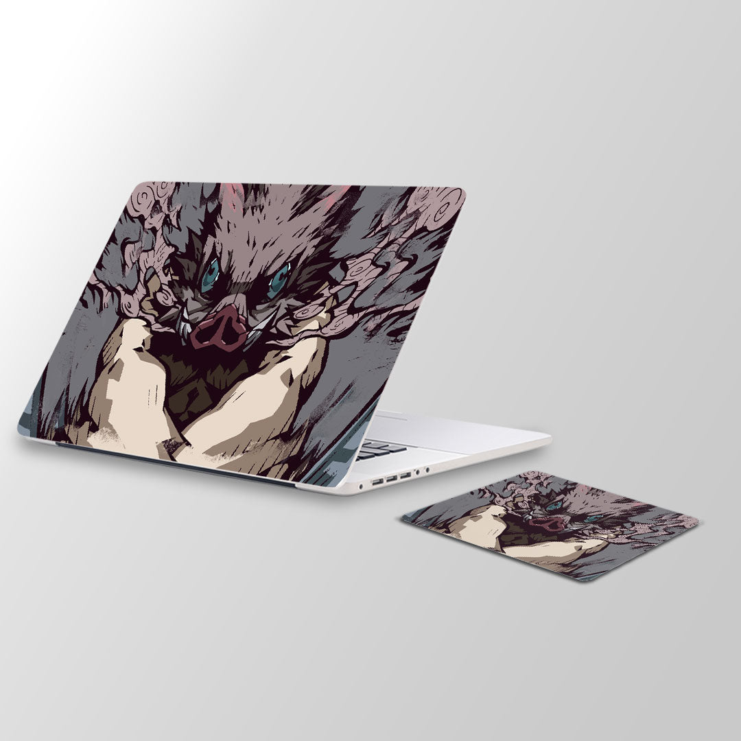 beast inosuke -  Laptop Skin and Mouse Pad Combo