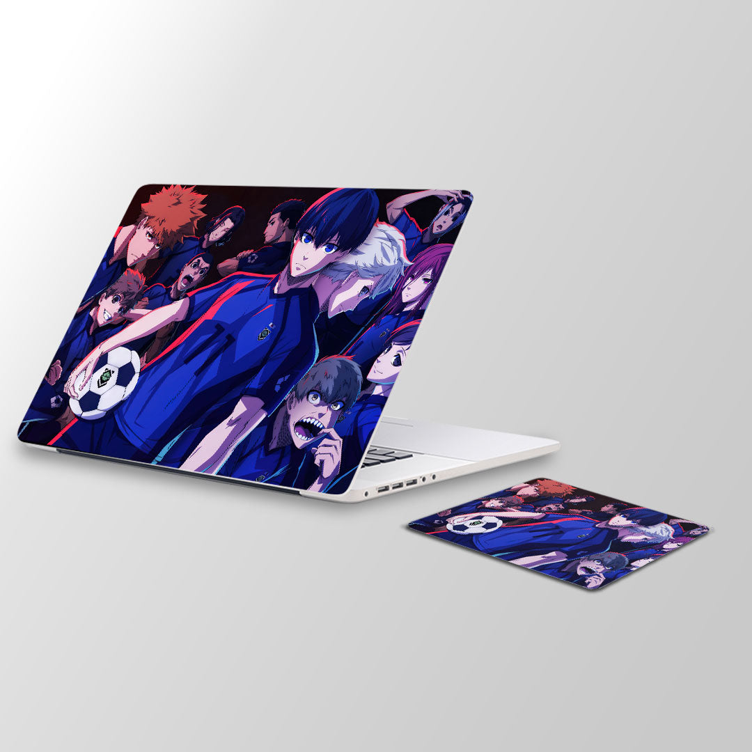 Blulock the rage-  Laptop Skin and Mouse Pad Combo