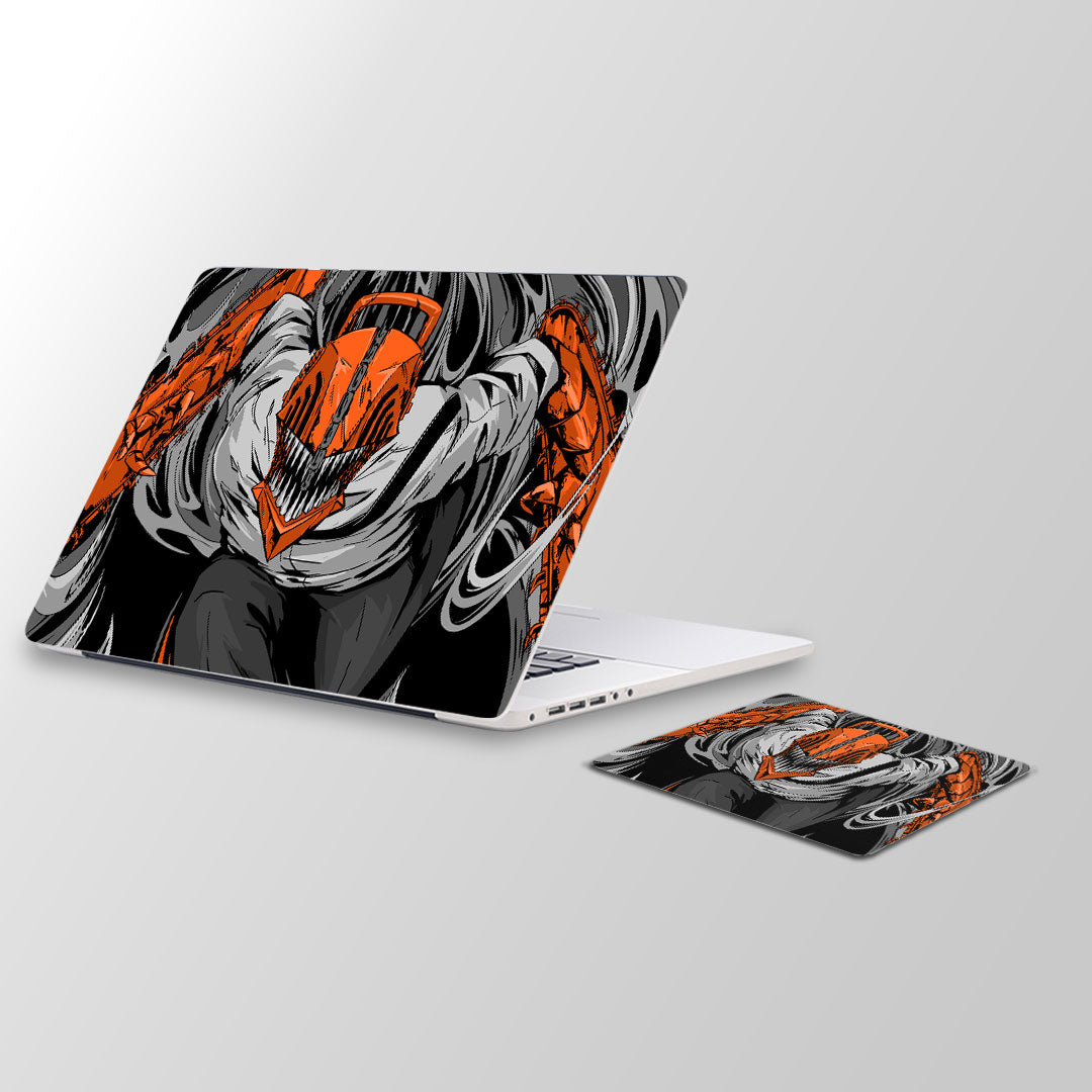 chainsaw  man - Laptop Skin and Mouse Pad Combo